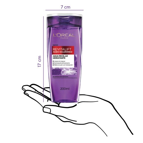 Revitalift Ácido Hialurónico Agua Micelar 200ml Medida